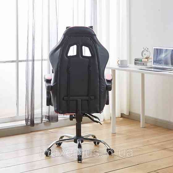 Кресло геймерское раскладное Bonro BN-810 с подставкой для ног геймерский стул компьютерный розовый Мостиска