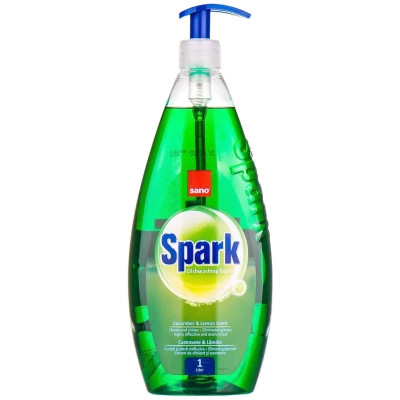Средство для ручного мытья посуды Sano Spark Огурец и Лайм 1 л (7290108350531) Винница - изображение 1