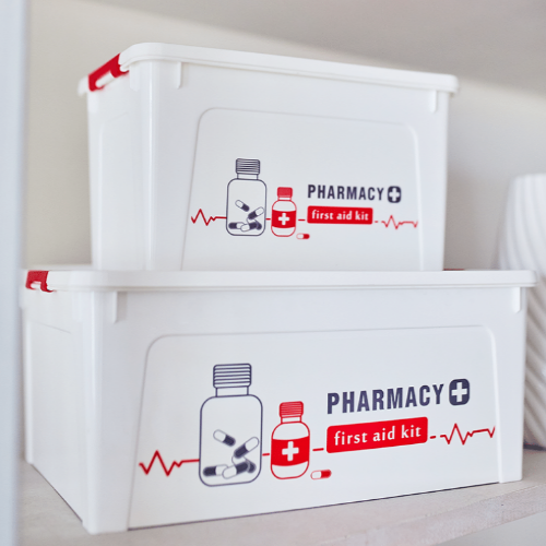 Контейнер 7,9л білий/червоний з декором Аптечка Smart Box Алеана Житомир - изображение 2
