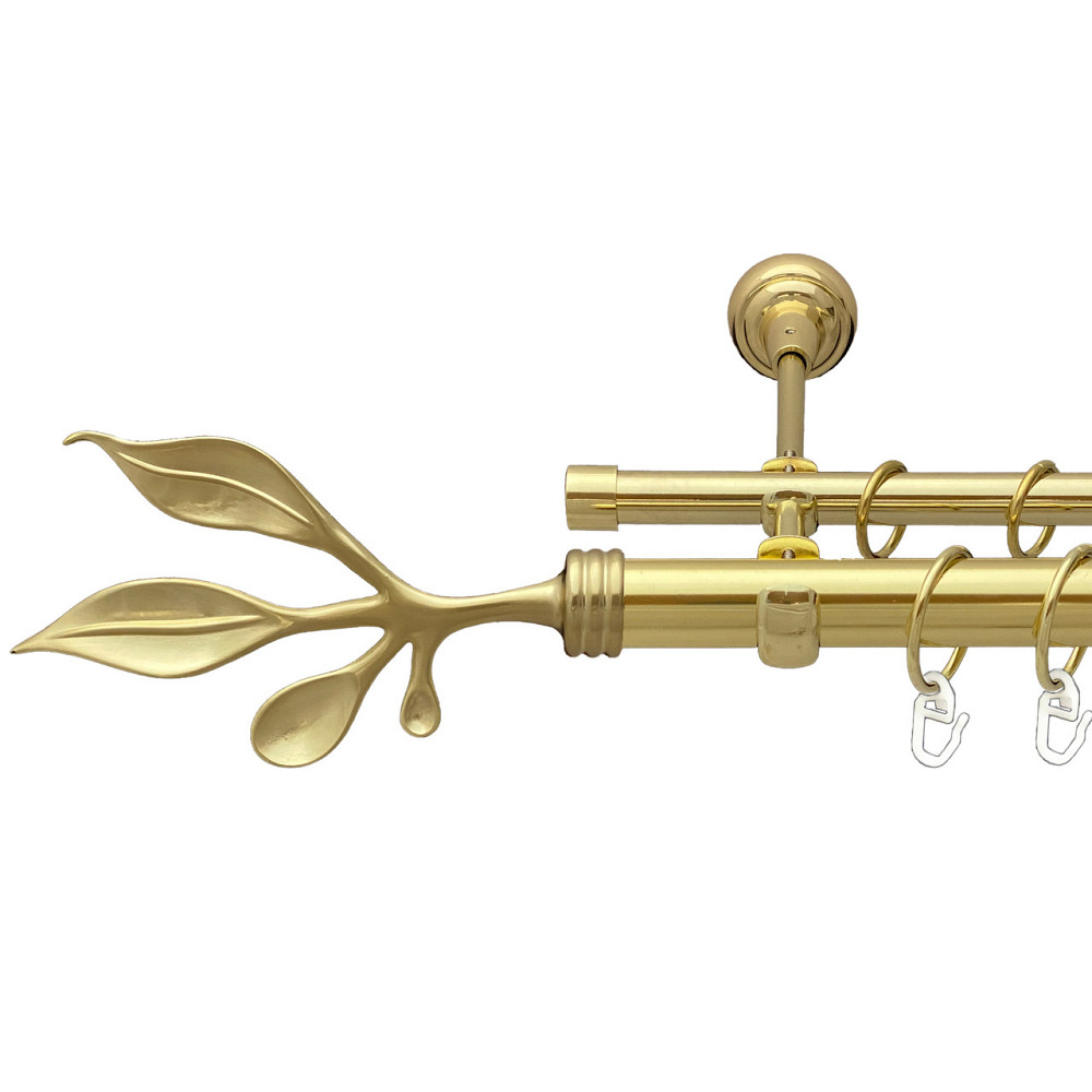 Карниз Orvit Баваро металевий дворядний відкритий Золото 25\19 мм 200 см (00-00012787) Львів - фото 1