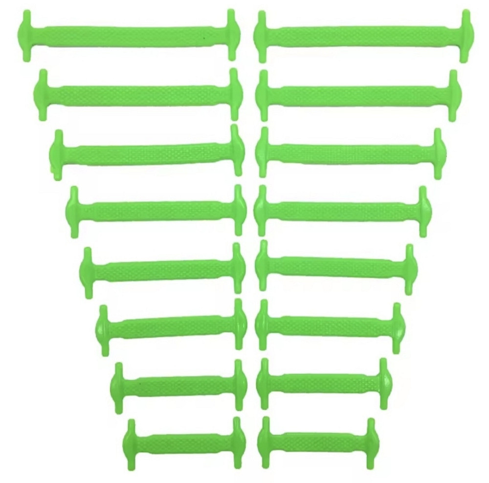 Шнурки силиконовые Лениви 16 шт Зеленый Смела - изображение 1