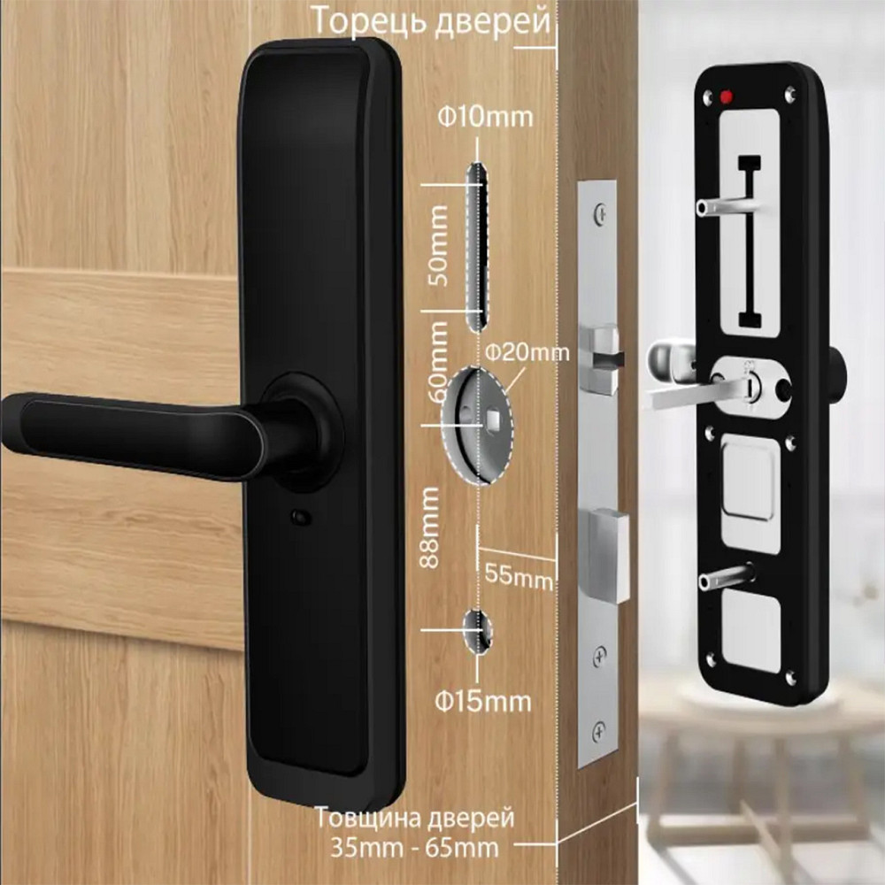 Розумний дверний біометричний замок SEVEN LOCK SL-7767BFW-T Київ - фото 4