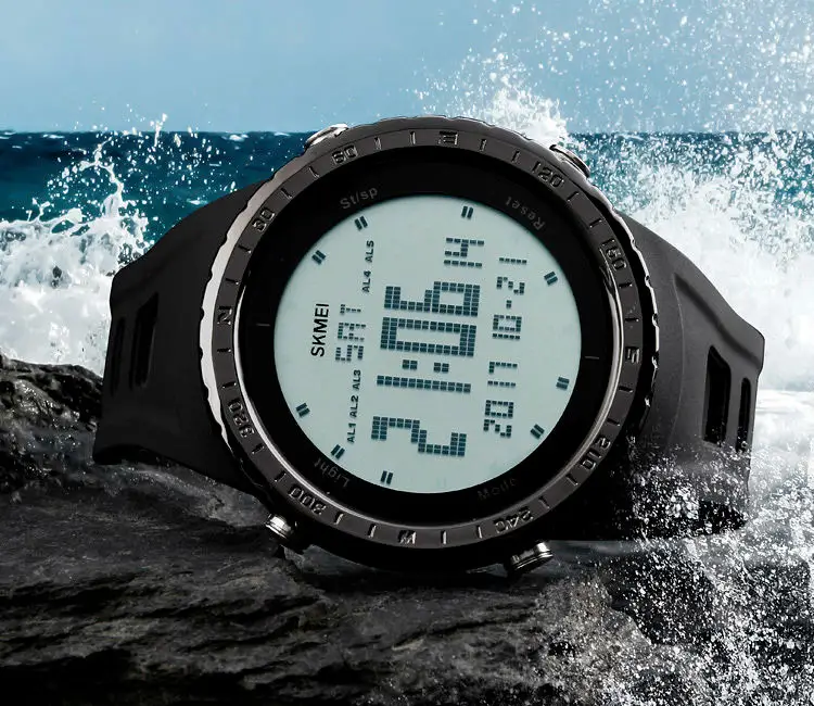 Чоловічий спортивний годинник Skmei 1246 (Чорний) Вінниця - фото 5