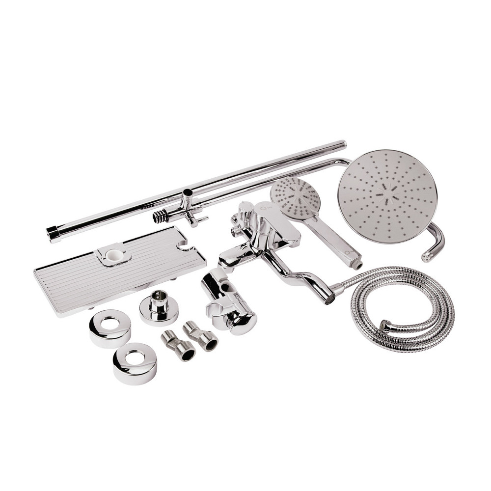 Душова система універсальна Qtap Plava на три споживачі (з виливом) QT1004CRM Chrome Київ - фото 10