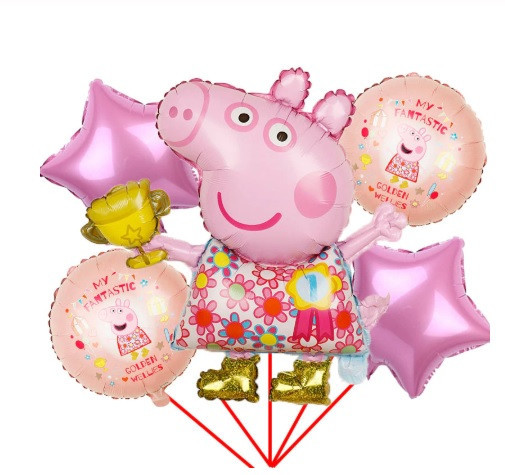 Шарики Свинка Пеппа 5 штук разноцветный Киев - изображение 1