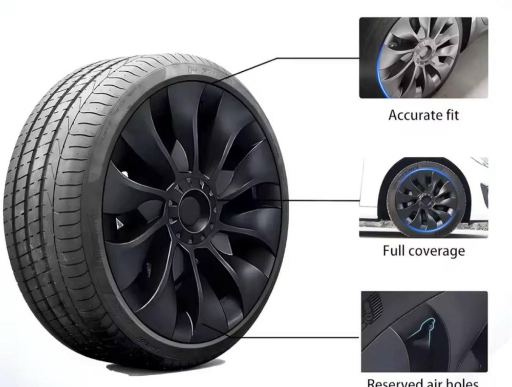 Комплект колпаков 4 шт для Tesla model 3 R19 на диски турбины Киев - изображение 3