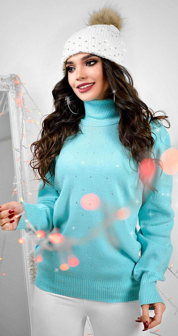 Тёплый гольф с кристаллами (42-46) Киев - изображение 1