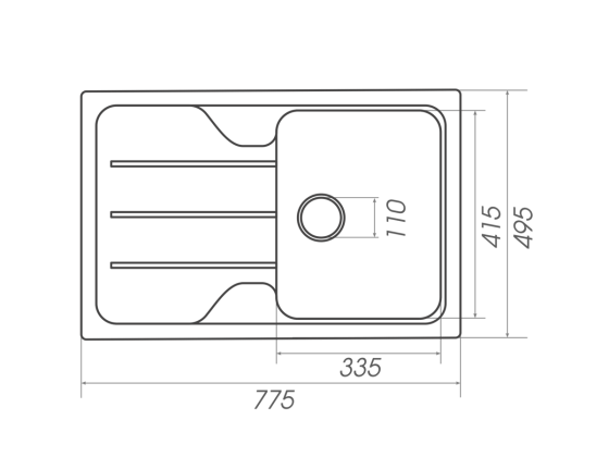 Гранітна мийка для кухні VALESO VERONA 7850 матова Карамель Коломыя