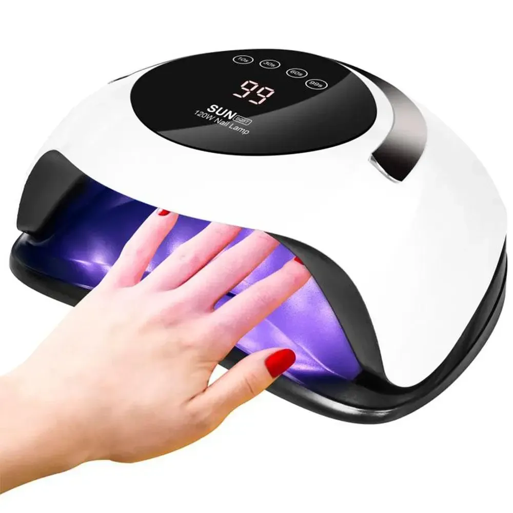 Лампа для маникюра SUN BQ-5T 120Вт UV+LED, Белая/Ультрафиолетовая лампа для сушки ногтей с ручкой и дисплеем Киев - изображение 7
