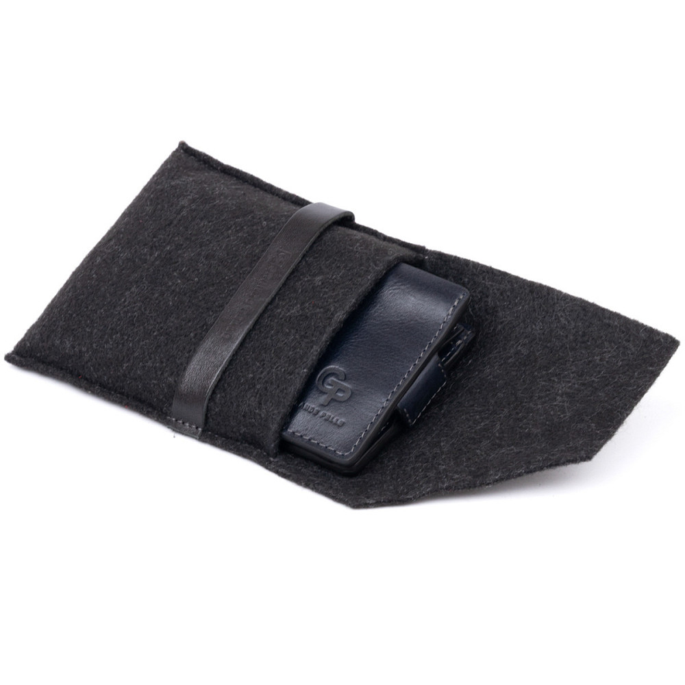 Функціональне тонке портмоне GRANDE PELLE 11323 Синє Київ - фото 5