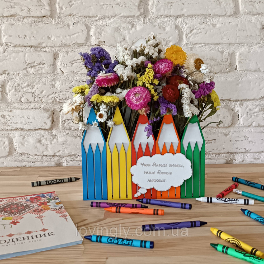 Букет цветов для учительницы в яркой корзинке. Ирпень - изображение 3