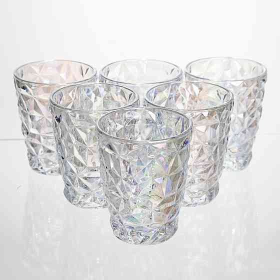 Набір скляних склянок 6 штук 250 мл для лимонадів соку води коктейлів склянки скляні для напоїв HP-19-176 Коломыя