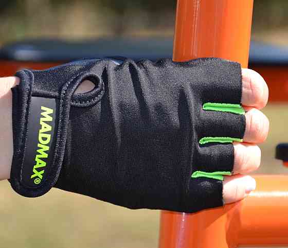 Рукавички для фітнесу MadMax MFG-251 Rainbow Green L Київ
