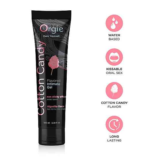 Лубрикант на водной основе Orgie Lube Tube Cotton Candy, 100 мл, со вкусом и ароматом сладкой ваты Sex Aura Киев