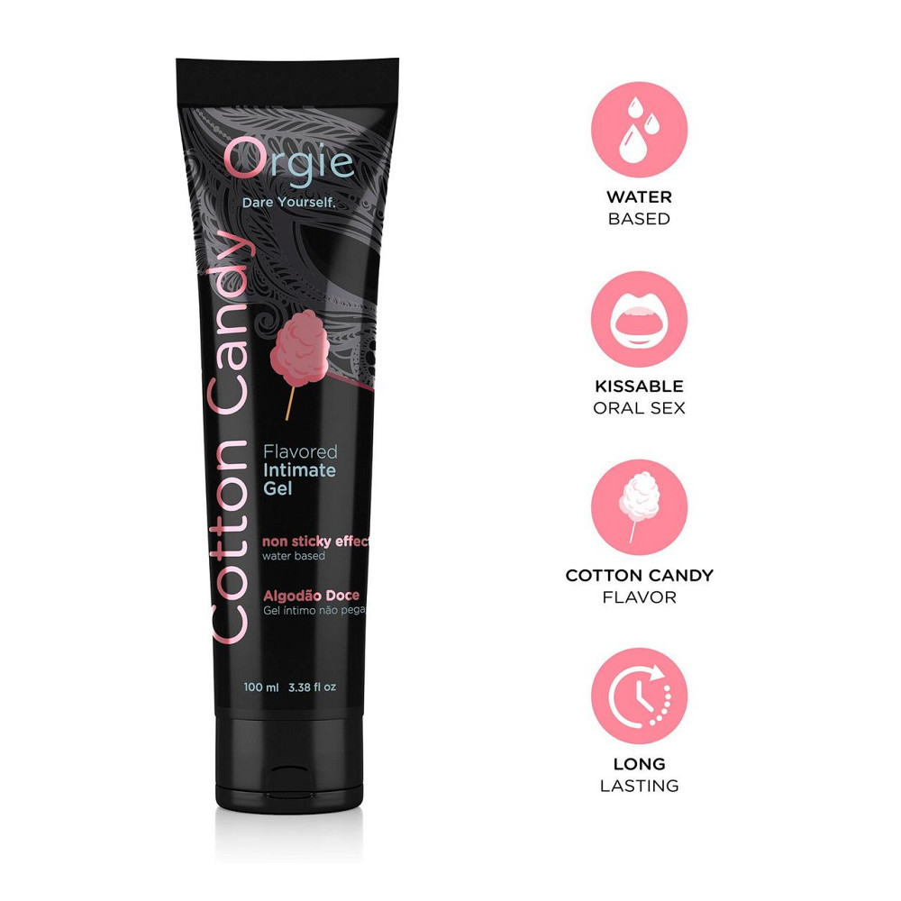 Лубрикант на водной основе Orgie Lube Tube Cotton Candy, 100 мл, со вкусом и ароматом сладкой ваты Sex Aura Киев - изображение 3