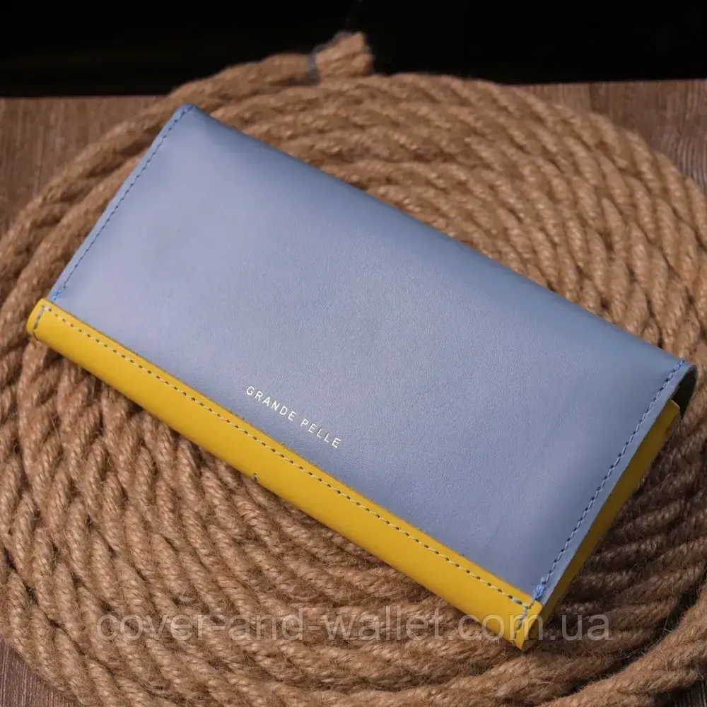 Великий червоний жіночий гаманець ручної роботи на магнітах Grande Pelle Festa Київ - фото 9