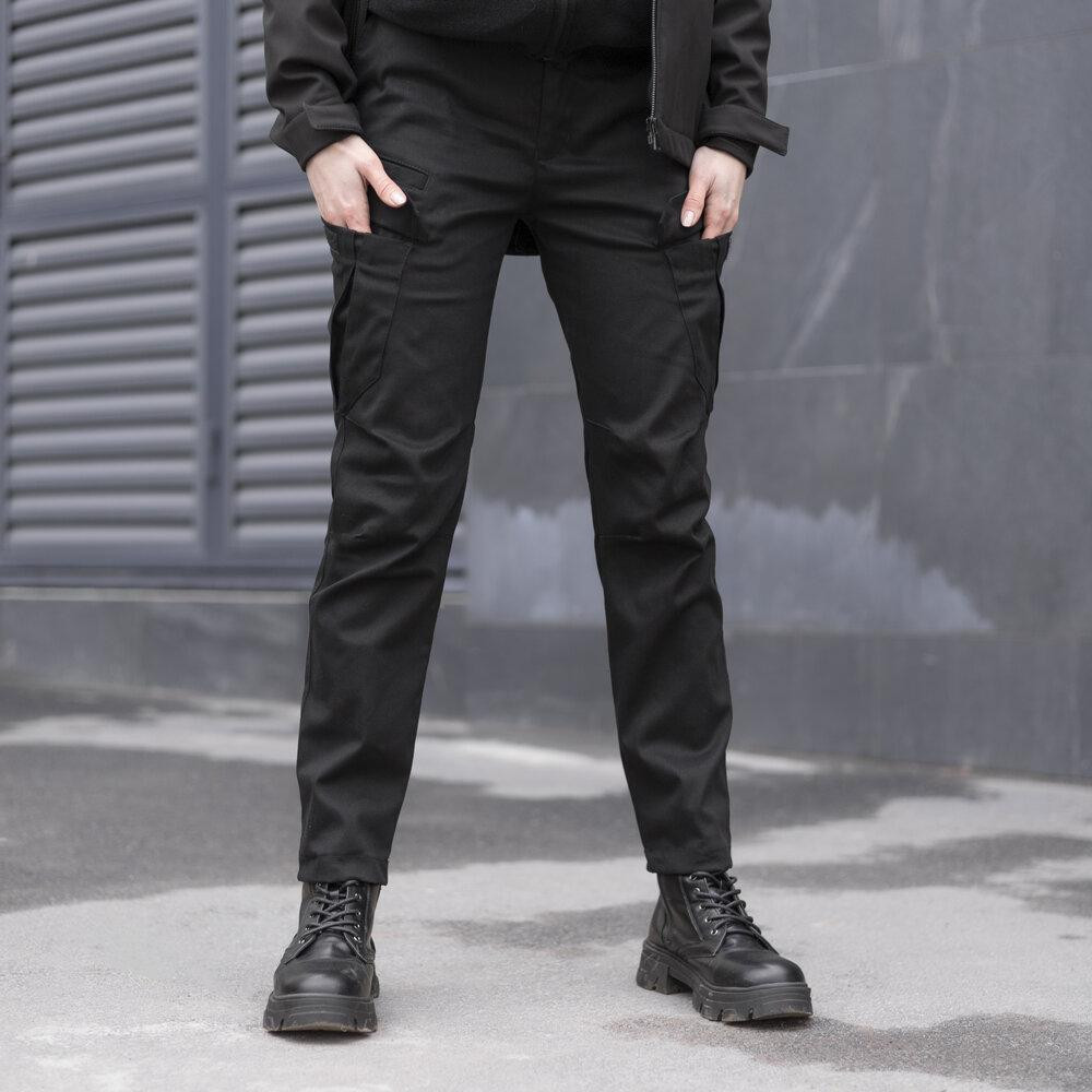 Брюки-карго тактические черные для женщин Pobedov Tactical V2 Женские Киев - изображение 7