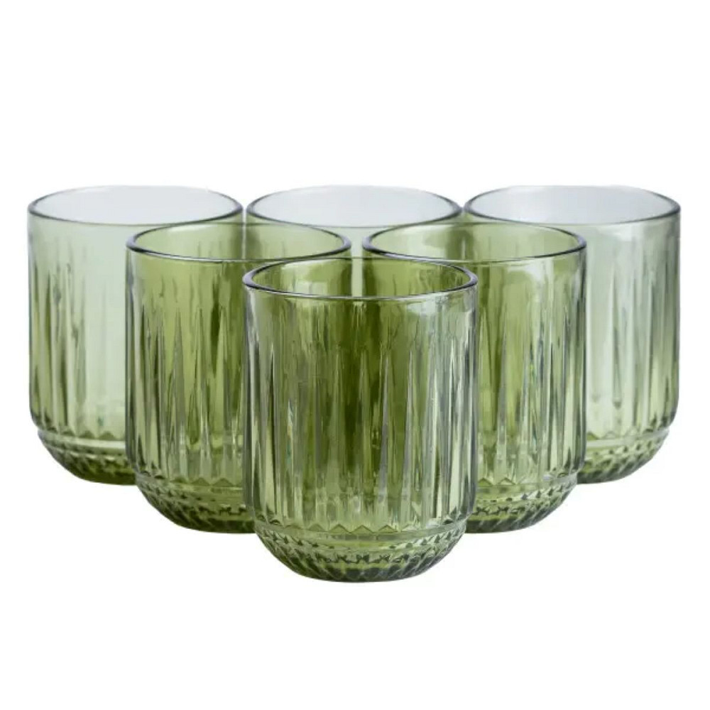 TS Kitchen Набір склянок 6 штук по 250 мл скляні зелений Киев - изображение 3
