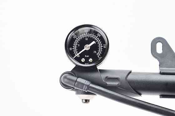 Насос алюмінієвий високого тиску 300 psi/20 bar з манометром, для повітряних амортизаторів і виделок, чорний GS-41P Киев