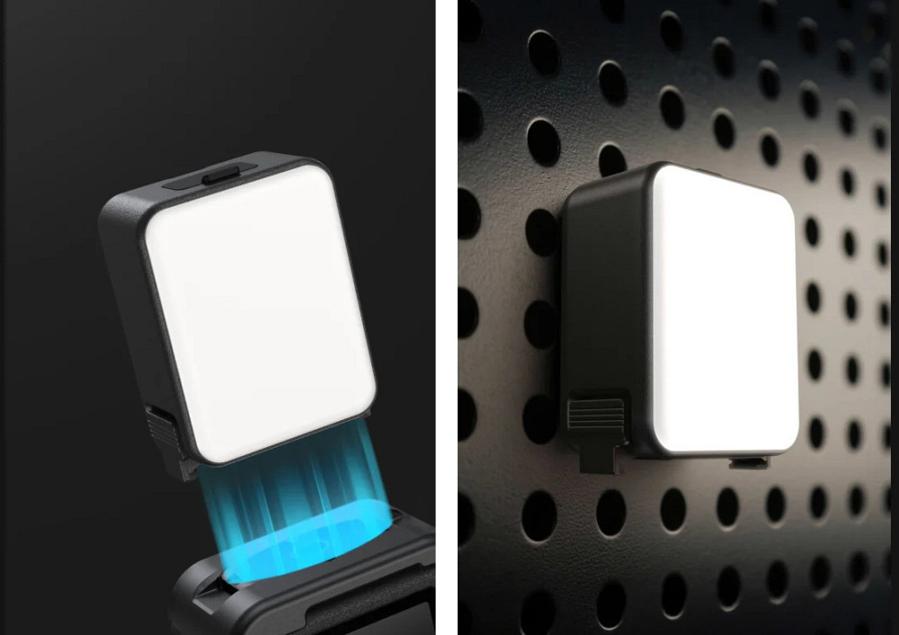 Накамерный свет для Action 5 Pro/4/3 быстросъемный IPX5 CRI 95+ Telesin S5-BGD-08-TDJ Киев - изображение 3