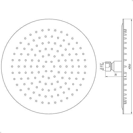 Душевая лейка Globus Lux ST-0250-R-BB (000021204) Киев