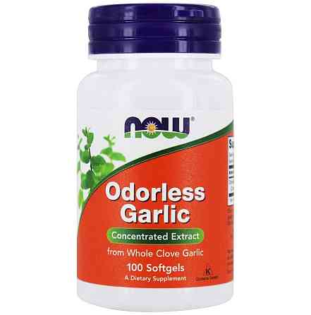 Чеснок, Odorless Garlic, Now Foods, без запаха, 100 гелевых капсул Луцьк