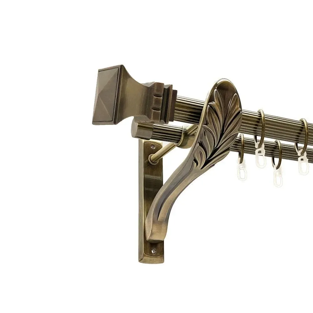 Карниз Orvit Емпорія металевий дворядний ретро рифлена труба кільце металеве Антик 25\19 мм 200 см Львов - изображение 1