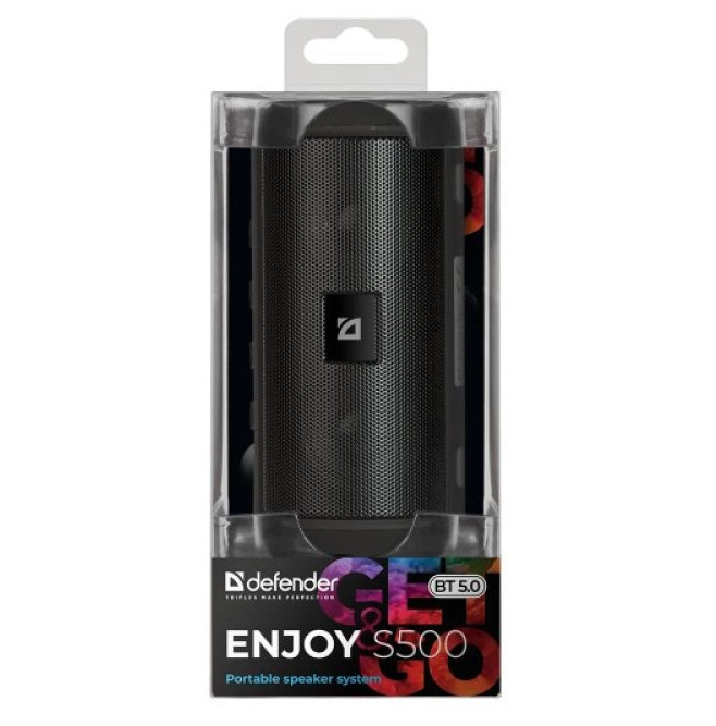 Портативная Bluetooth колонка Defender Enjoy S500 10Вт microSD USB TWS (Черный) Винница - изображение 5