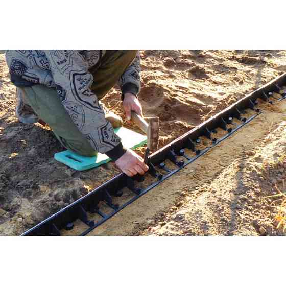 Бордюр садовый 45х1000мм, RIM-BORD, черный, OBRB45 Киев