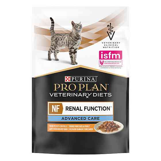 Вологий дієтичний корм PRO PLAN VETERINARY DIETS NF Renal Function Advanced Care для дорослих котів при патології нирок, з куркою, 10х85 г Київ