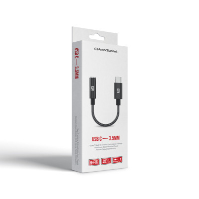 Адаптер USB-C M to 3.5mm F black Armorstandart (ARM76887) Вінниця - фото 2