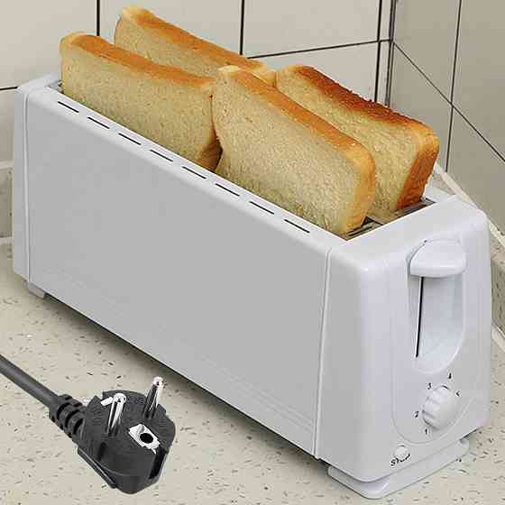 Тостер на 4 тоста с 2 отделениями,1300Вт,от сети,QLT-168A SBR Киев