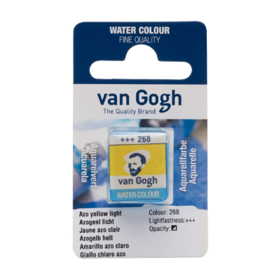Фарба акварельна Van Gogh (268) AZO Жовтий світлий кювета Royal Talens Київ