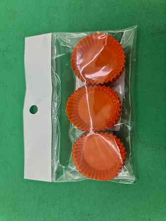 Тартолетка для кексів "Кругла помаранчева"D30 H9,5 (100шт)/3а/ (1 уп.) Харків