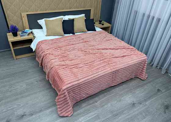 Плед-покривало смужка VIP Шарпей 200х230 см (+-10см) Рожевий (87-140) Київ