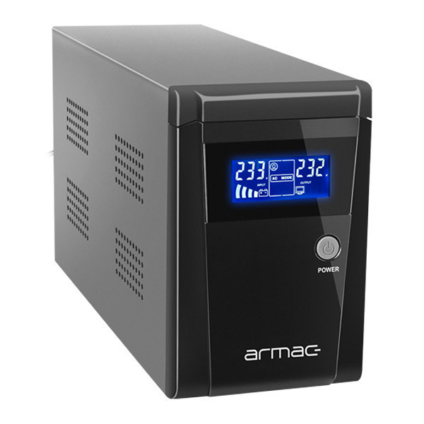 ДБЖ Armac OFFICE O/1000F/LCD, Line Interactive 1000VA/650W, 3хSchuko, USB-B LCD Metal Case (O/1000F/LCD) Київ - фото 3