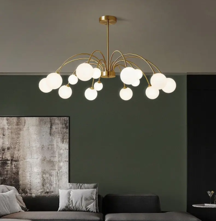 Светодиодная люстра Венера 5041 (Золотая) на 12 плафонов Винница