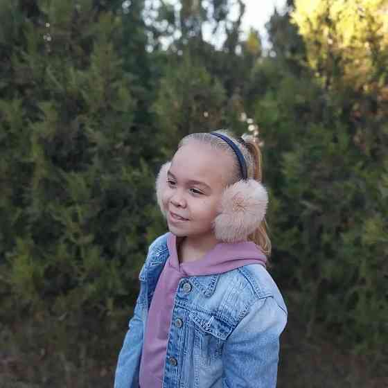 Наушники меховые детские из кролика Бежевый Харьков