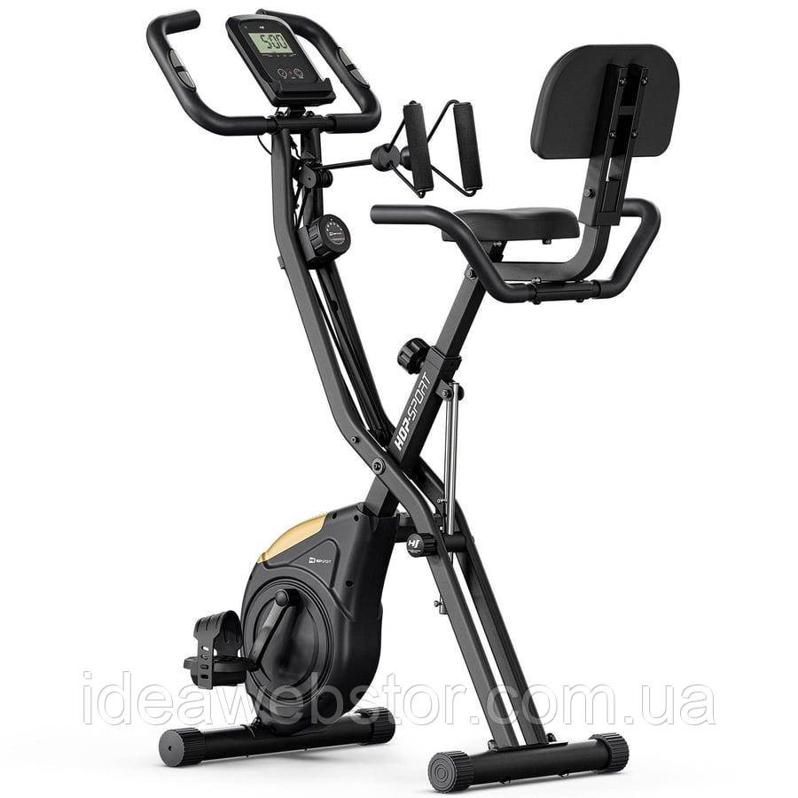 Велотренажер Hop-Sport HS-3030X Apeks X-Bike чорно-золотистий Київ - фото 1
