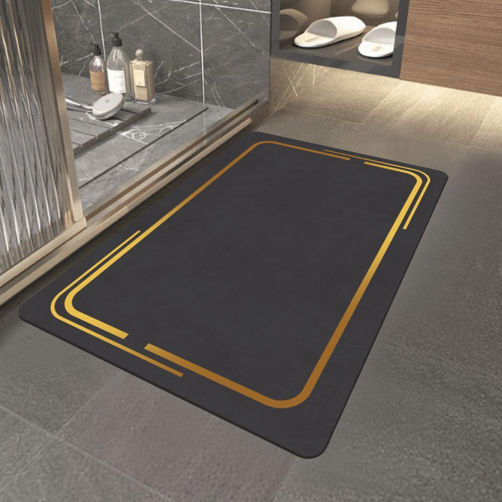 Суперпоглощающий Диатомитовый Коврик Aquarius для ванной 50 х 80 см Графитовый Мрамор Буча - изображение 1