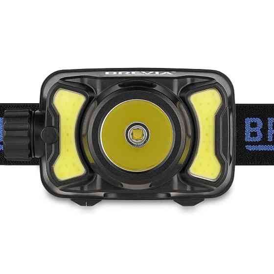 Ліхтар налобний Brevia 600Lm, 3W CREE XPG+COB, 1200mAh/3xAAA, білий/червоний Львів