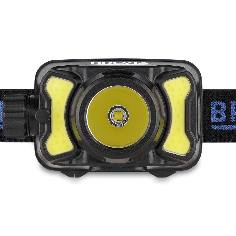 Ліхтар налобний Brevia 600Lm, 3W CREE XPG+COB, 1200mAh/3xAAA, білий/червоний Львів - фото 2