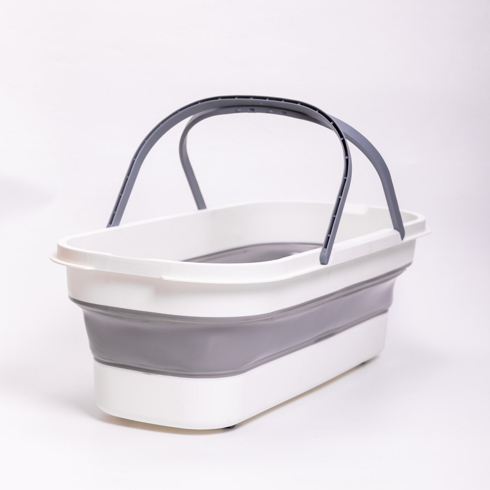 Складне відро-таз із пластику з силіконовими вставками для дому, дачі та подорожей HP-35015-2 Київ - фото 4