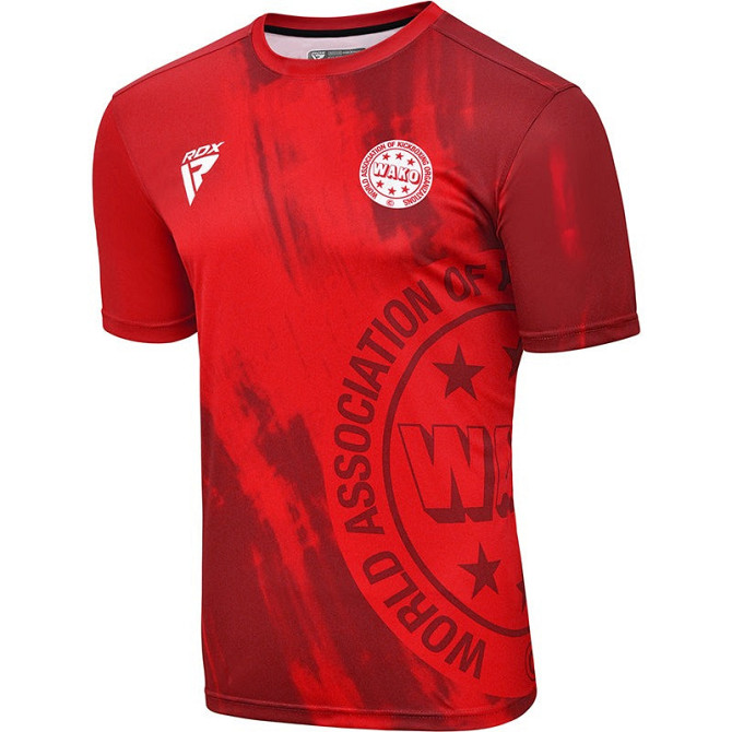 Спортивні футболки RDX WAKO T1 з короткими рукавами Red S Кам'янське - фото 1