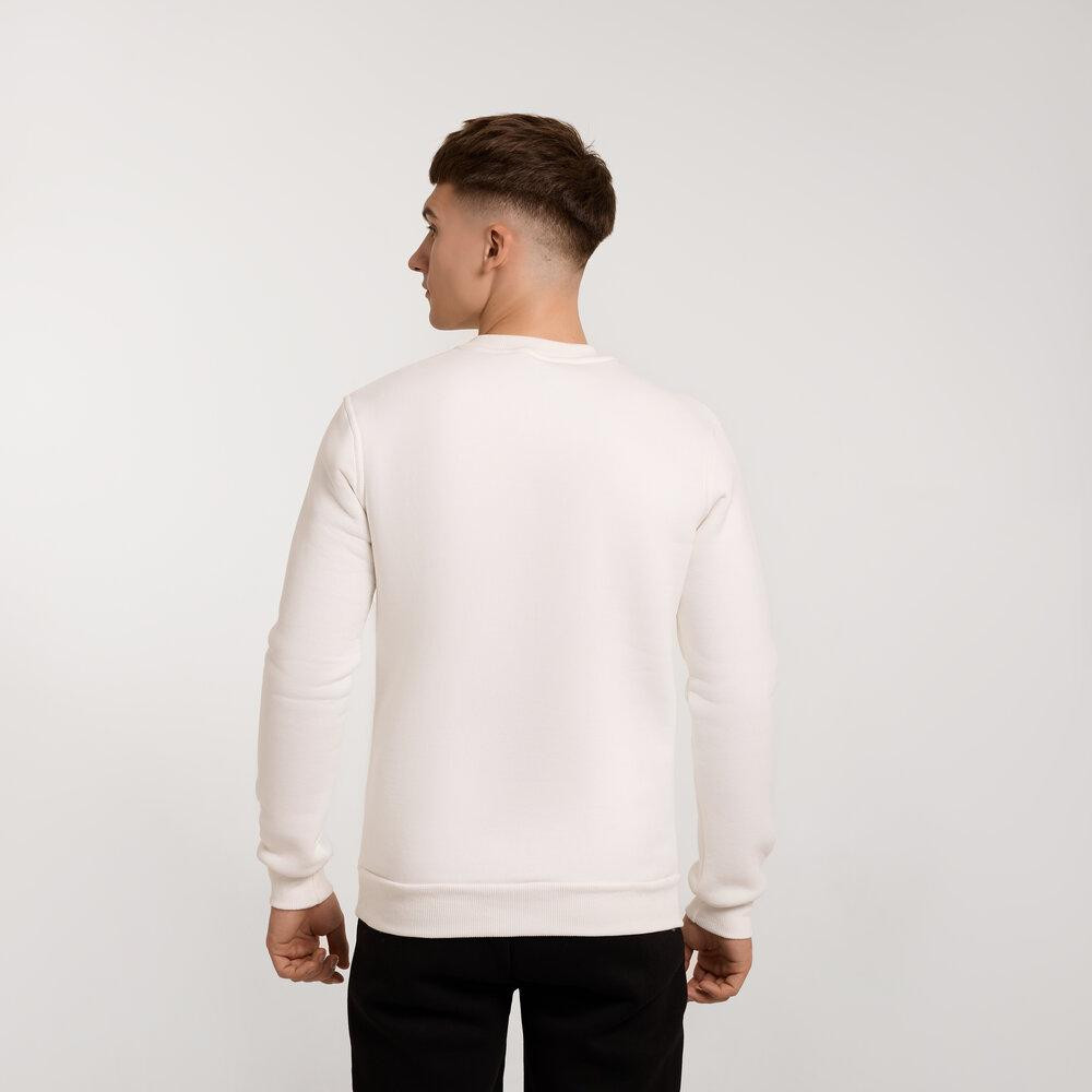 Свитшот мужской однотонный молочный Pobedov 007 ЗИМА Киев - изображение 3