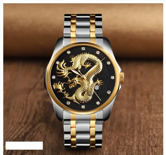 Мужские наручные часы Skmei 9193 Дракон (Серебристый с черным) Киев