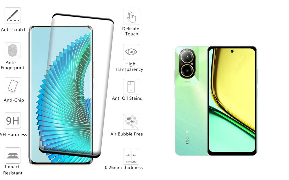 Захисне скло HyperGlass Pro для Realme C67 4G, Realme C67 5G – максимальна чутливість та захист Київ - фото 2