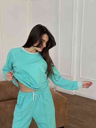 Свитшот женский однотонный Бирюзовый 50/52 Харьков