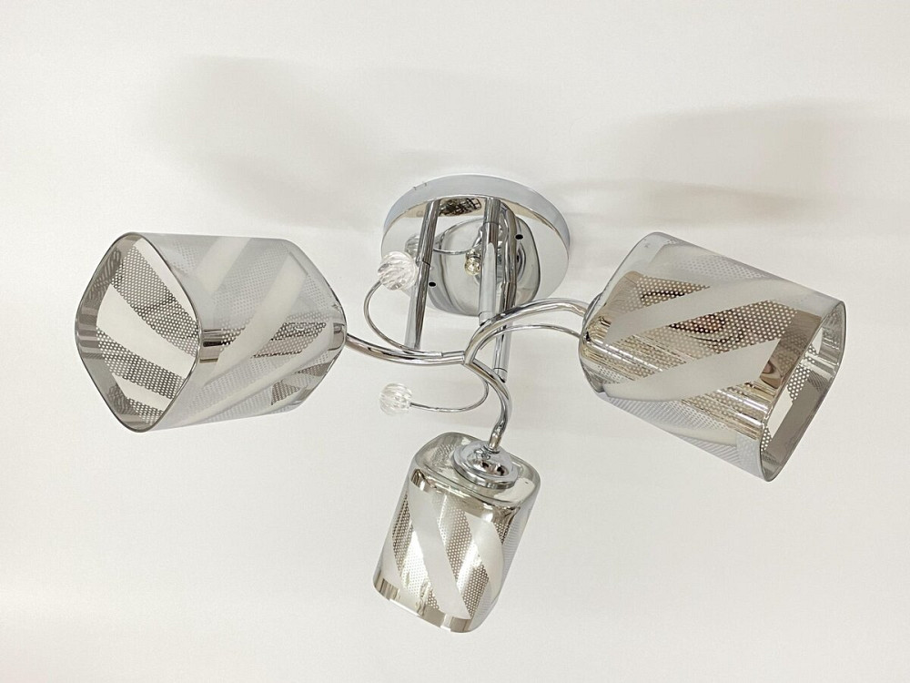 VALESO Люстра стельова на 3 плафони 6247E/3 Хром Коломия - фото 1