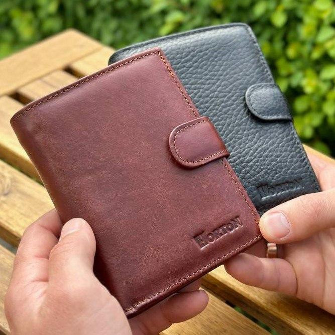 Мужской кожаный кошелек люкс, мужское портмоне натуральная кожа HORTON 301B Киев - изображение 10